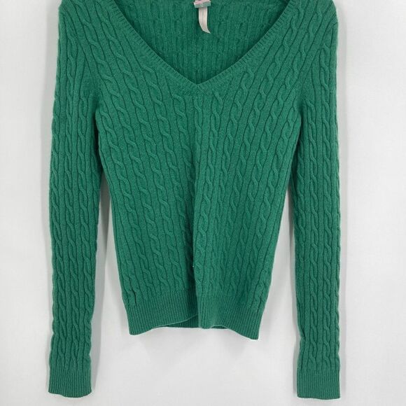 Aqua 100% Cashmere V-Neck Sweater - Picture 1 of 8